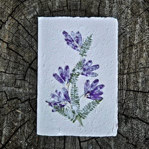Hand-Pressed Flower Greeting Card – Real Dried Flowers – Handmade Card for Birthday, Wedding, Anniversary – Blank Nature Card