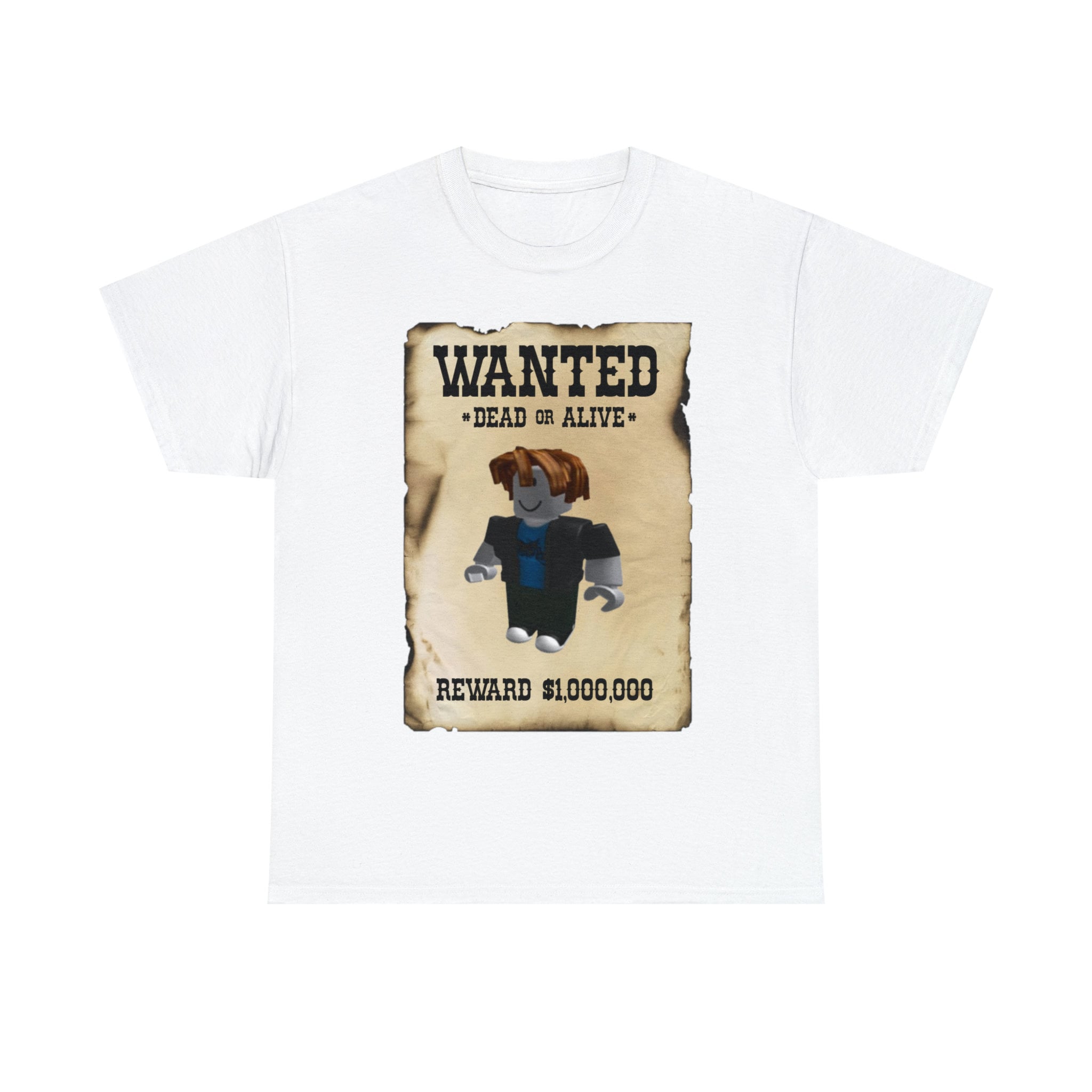 Roblox Bacon Hair Cowboy Wild West Wanted Poster Unisex Heavy