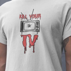 Kill Your TV Tee Shirt for Conspiracy Theorists, Kill Your Television Gift Tee Shirt for Conspiracy Lovers, No More Fake News Tee Shirt