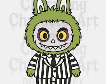 Beetlejuice Bunny PNG, Horror Clipart, Halloween Sublimation (Digital Download)