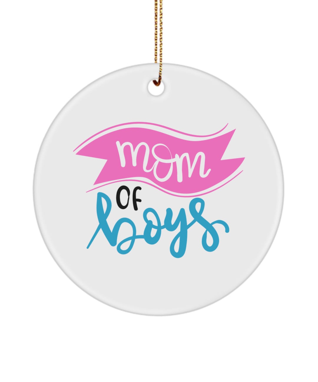 Mom of Boys Ornament, Boy Mom Ornament, Boy Mom Car Charm, Mom of Boys