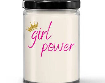 Cancer Awareness Products, 16 oz Soy Candle, Vanilla Scented Candle, Girl Power Candle