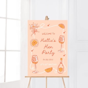 Printed Bridal Shower Welcome Sign – Fun Cocktail Theme Poster