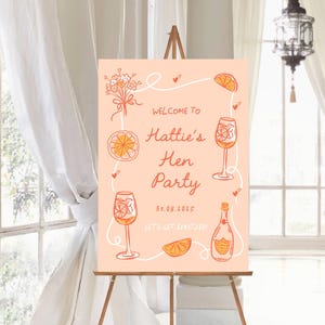Custom Hen Do Sign – Prosecco and Aperol Spritz Party Decoration