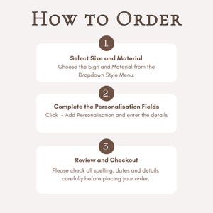 The image is a step-by-step guide on how to order a product, with three numbered steps that provide instructions for the customer.