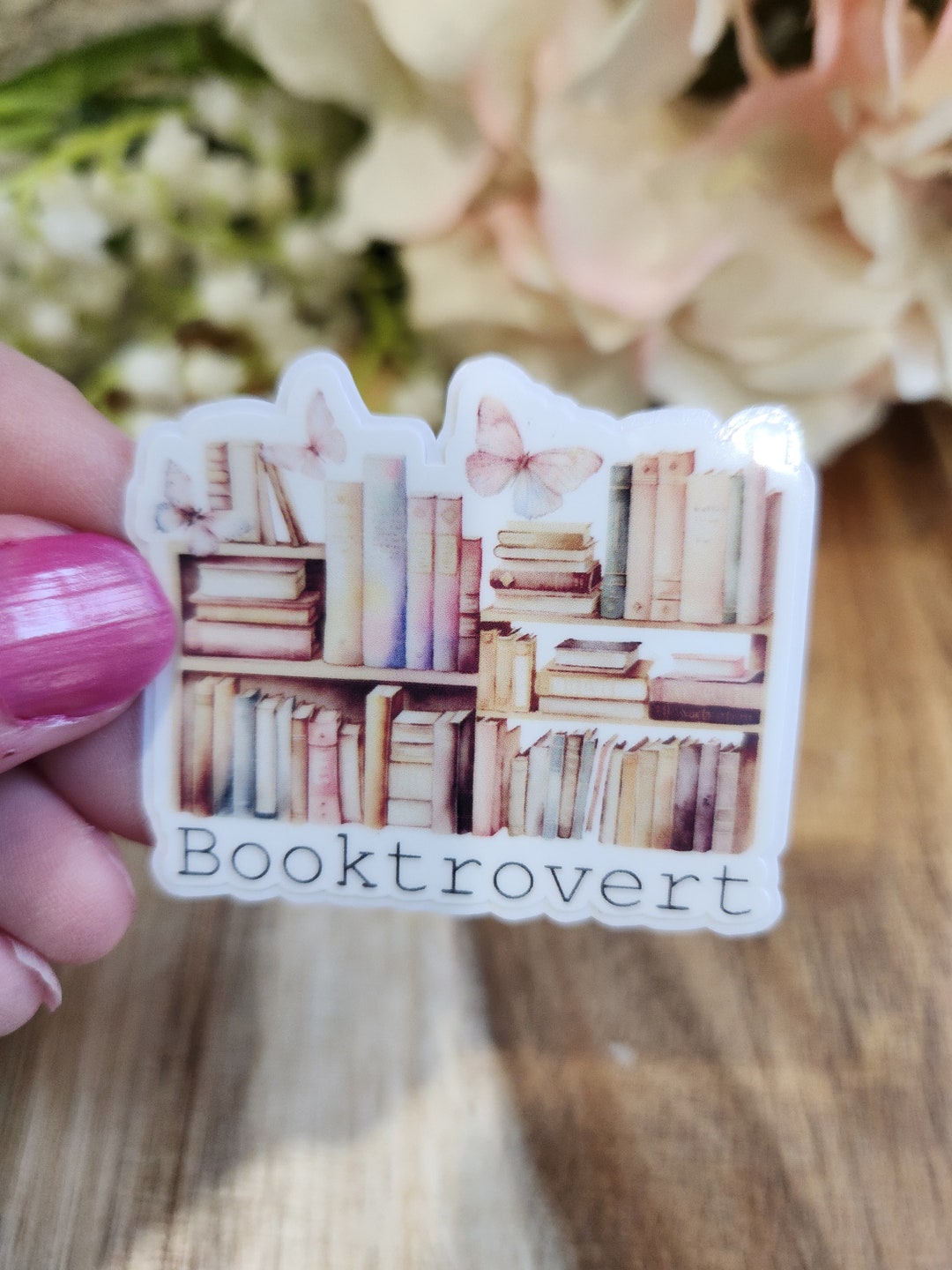 Booktrovert Sticker, Bookshelf Vinyl Decal, Book Lover Gift - Etsy