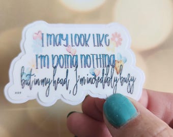Funny ADHD Sticker, Neurodivergent Mental Health Vinyl Decal