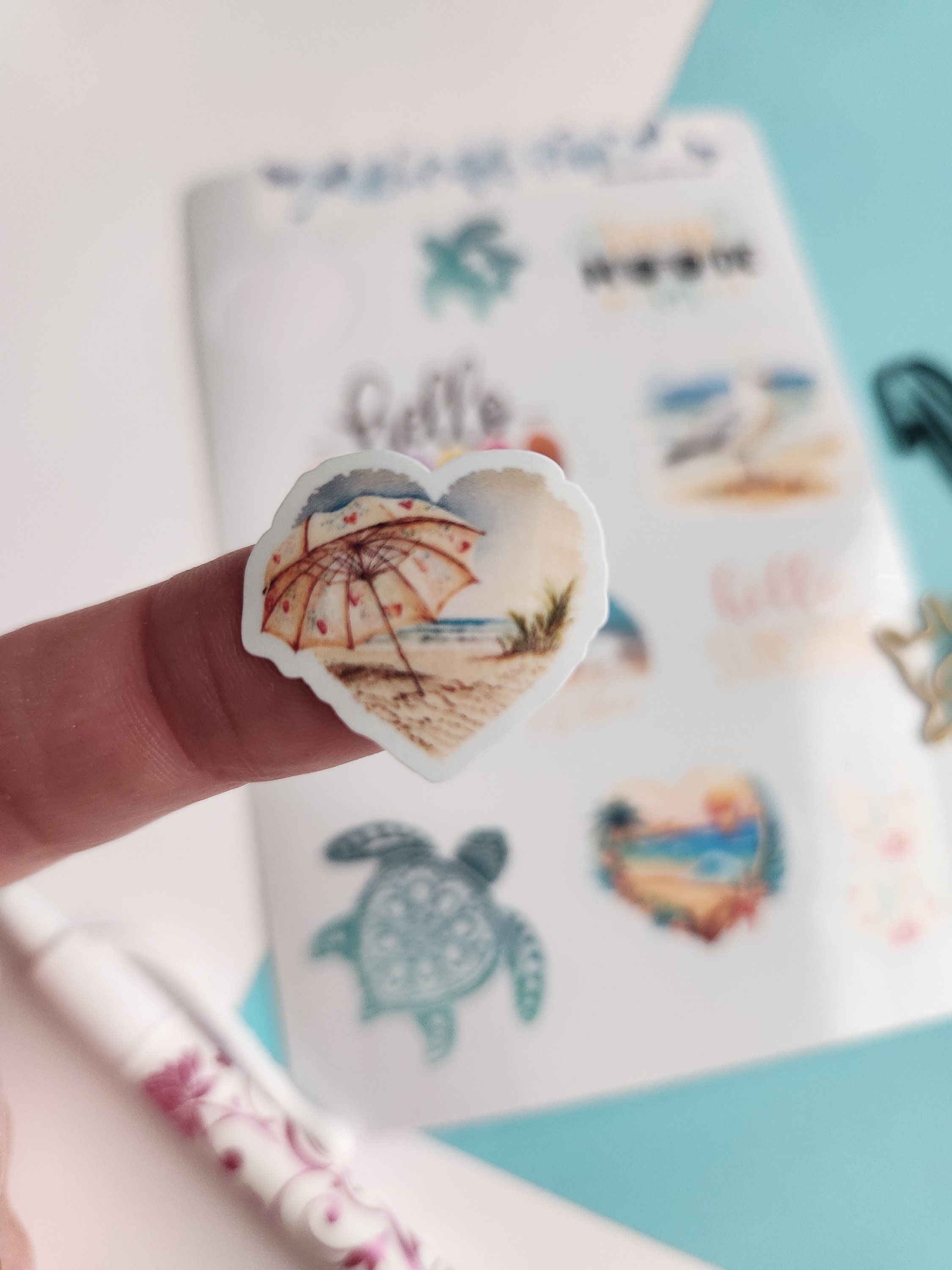 Beach Life Sticker Sheet, Summer Vacation Planner Stickers - Etsy