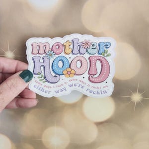 Some Days I Rock Motherhood Sticker, Mothers Day Gifts, Retro Mom Life, Funny Mom Life Stickers for Mom, Mama Sticker Tumbler water bottle