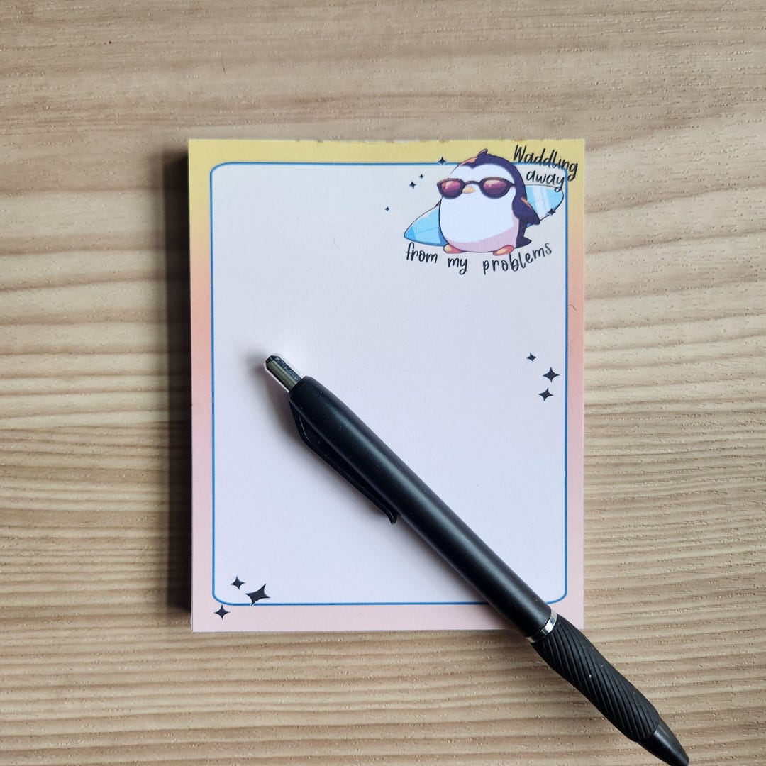 Funny Notepad, Sarcastic Notepad for Work, Waddling Away From My ...
