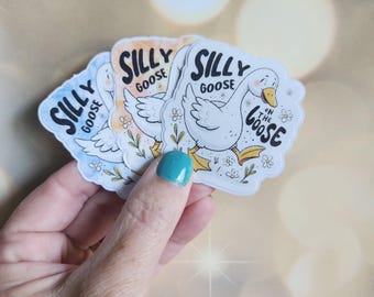 Silly Goose Sticker, Sarcastic Humor, Laptop Decal