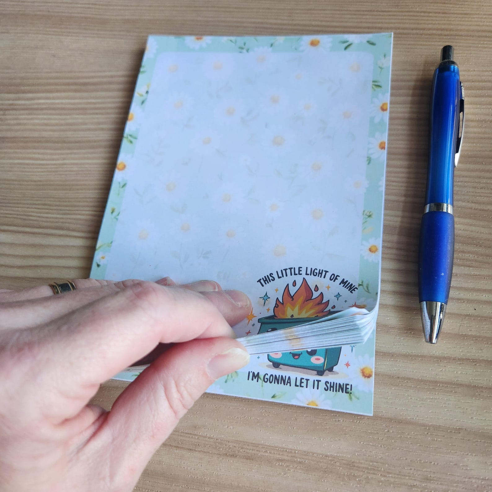 This Little Light of Mine Notepad, Todo List, Floral Notepad, Unlined ...