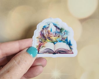 Fantasy Book Sticker, Magical Books, Book Lover Gift