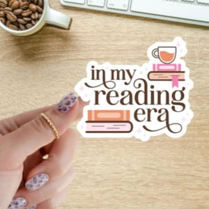 In My Reading Era Sticker, Book Lover Vinyl Decal