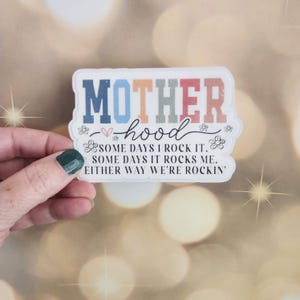Some Days I Rock Motherhood Sticker, Mothers Day Gifts, Mom Life, Funny Mom Life Stickers for Mom, Mama Sticker Tumbler water bottle