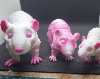 Adorable Pet Rat / Realistic Rat / Handmade Fidget Toy / Articulated Toy
