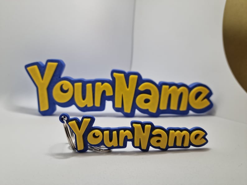 Personalisiertes Pokémon Namensschild / 3D Gedruckt / Gamer Geschenk / Raumschild / Geschenk für Pokémon Liebhaber / Tolles Geschenk für Kinder und Erwachsene! Bild 2