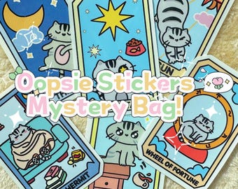 Oopsie Sticker Mystery Bag, Glossy Vinyl Cat Stickers