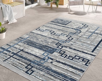 Abstract Area Carpet,Decorative Carpet,Machine-Washable Fringed Non-Slip Rug,Modern Multi-Purpose Anti-Slip Carpet,Bohemian Living Room Rug
