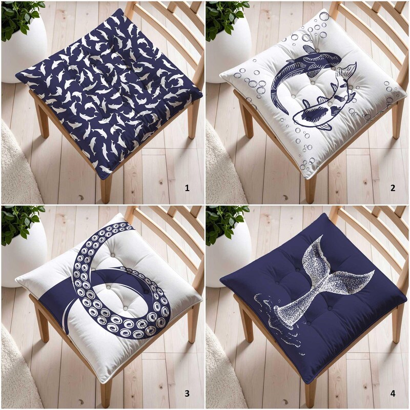 Coastal Print Chair Cushions Etsy coastal-print-chair-cushions-etsy