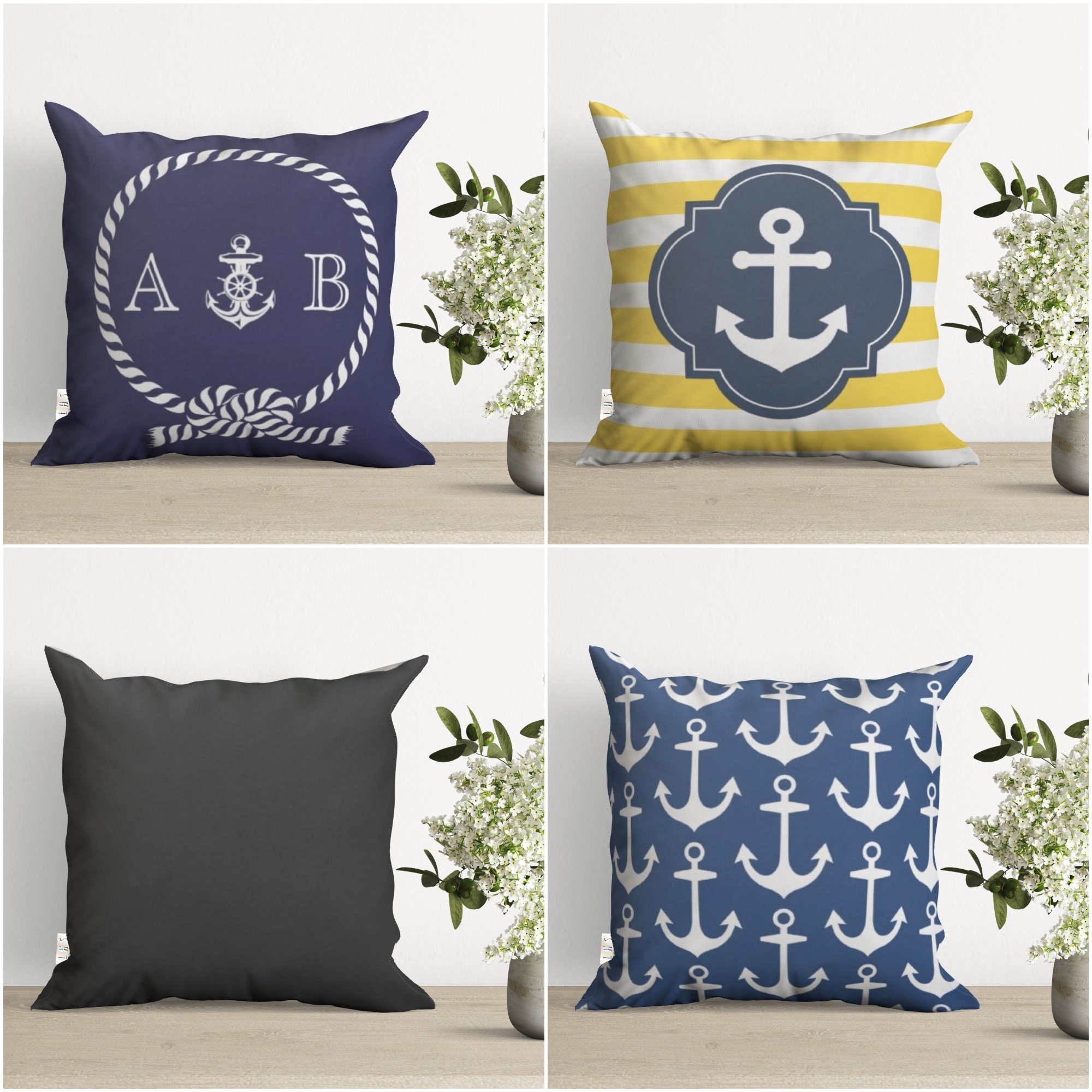クッション・座布団 ANCHOR INC. FABRIC LOGO CANVAS CUSHION ANCHOR
