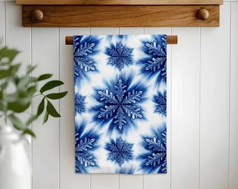 Christmas Snowflake Hand Towel,Holiday Tea Towel,Winter Xmas Decor,Farmhouse Dishcloth,Cost Effective Rag