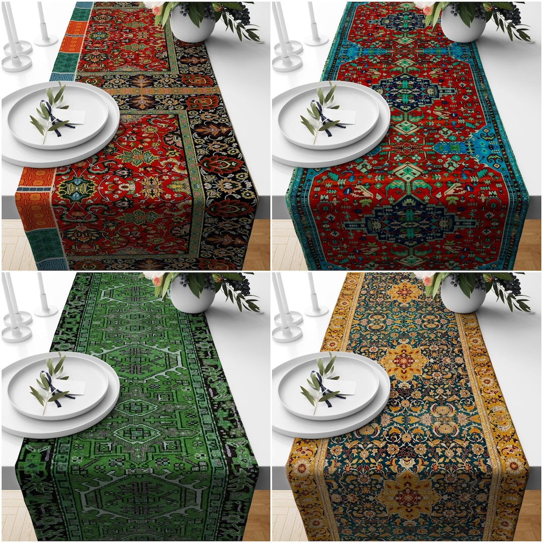 Turkish Kilim Table Runner,rug Design Table Runner,ethnic Print Home