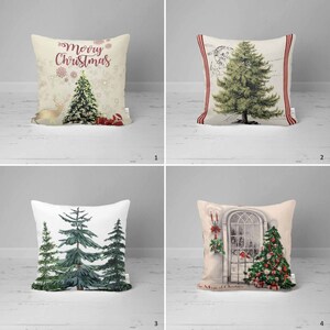 Federa per cuscino natalizio, federa per cuscino invernale con stampa di pino, federa per cuscino con albero di Natale, federa decorativa per cuscino, cuscino da esterno in stile fattoria