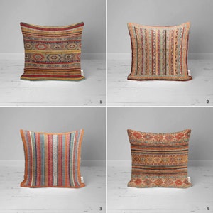 Copricuscino con motivo kilim, federa per cuscino con motivo tappeto, arredamento etnico per la casa, federa per cuscino ottomano, federa per cuscino da esterno geometrica in stile fattoria