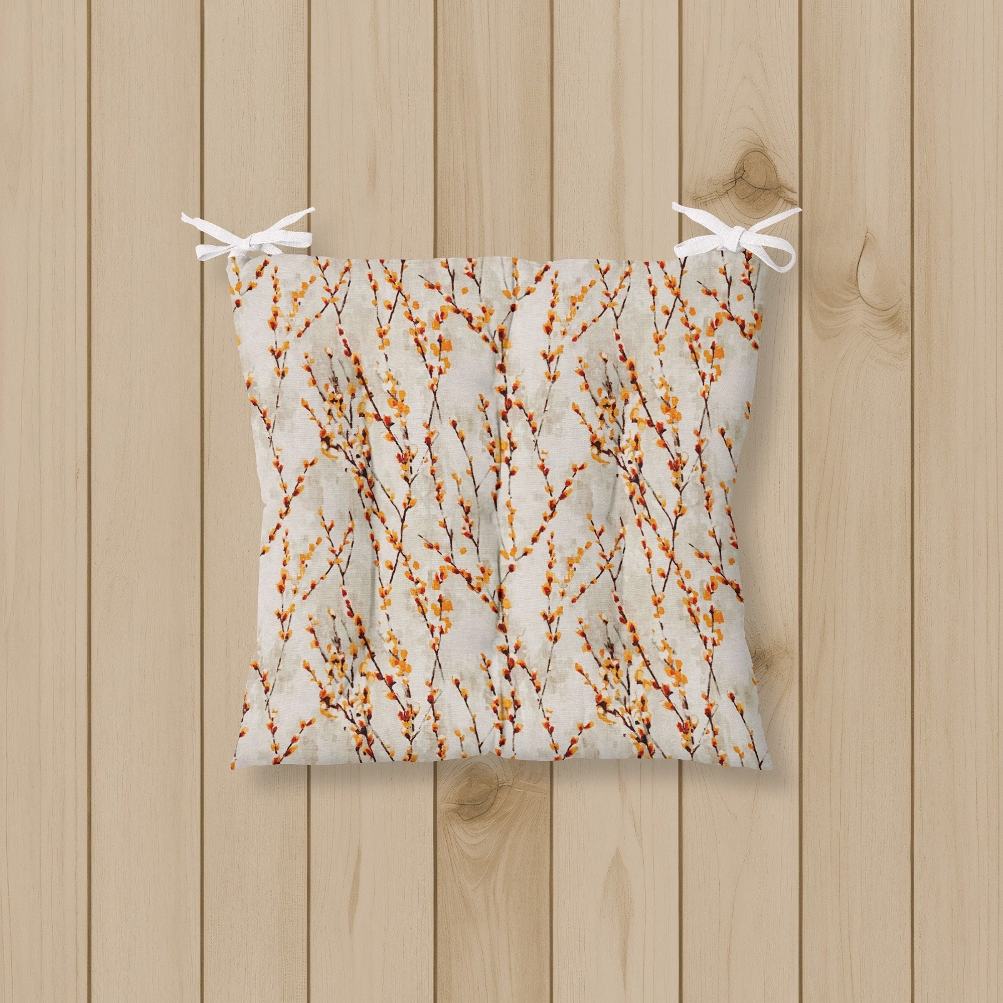 Floral Chair Pad,flower Print Chair Cushion,summer Trend Seat Pad With