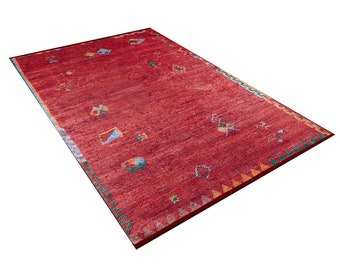 Red Ethnic Rug,Oriental Washable Carpet,Farmhouse Style Machine-Washable Non-Slip Rug,Decorative Area Rug,Multi-Purpose Anti-Slip Carpet