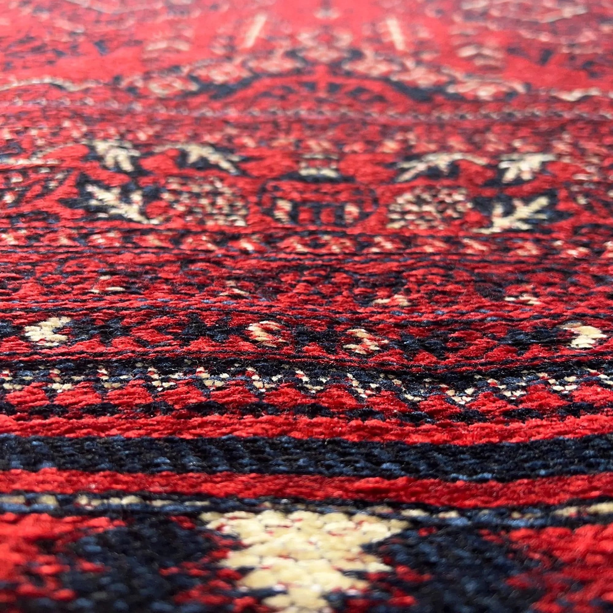Afghan Pattern Rug, Red Afghan Carpet,machine-washable Classic