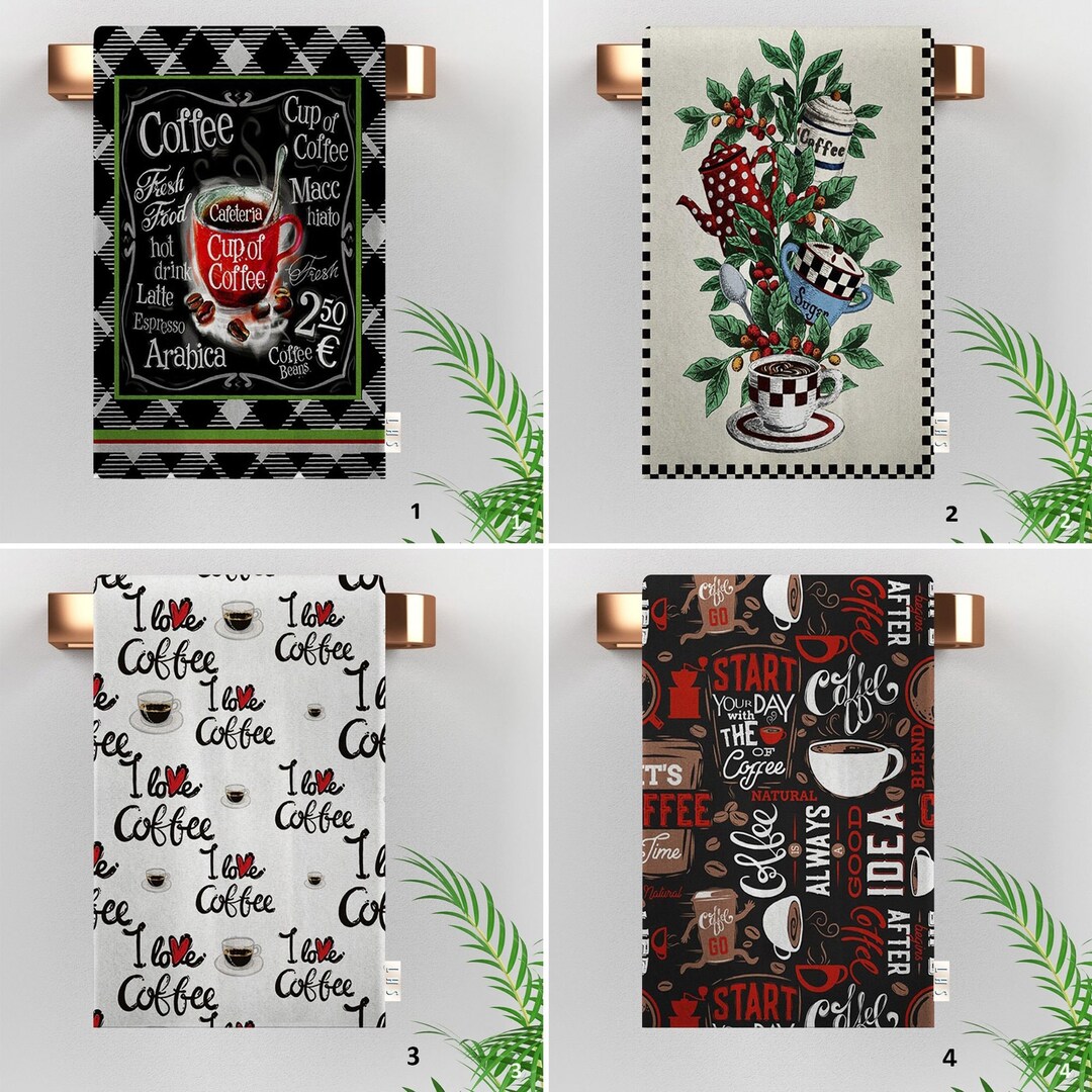 I Love Coffee Towel,coffee Print Towel,kitchen Hand Towel,eco-friendly ...