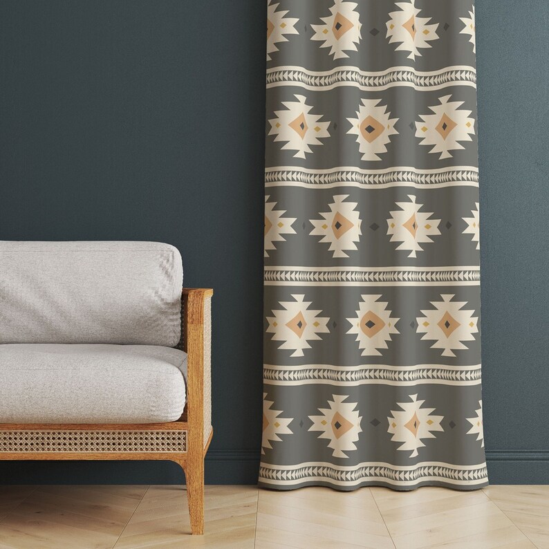 Aztec Window Aztec Window Curtain,tribal Decor Gift,decorative Window Drapes ...