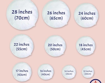 Round Pillow Insert,Circle Cushion Stuffer,Pillow Filler with Bead Silicone,Round Cushion Insert,Round Pillow Form