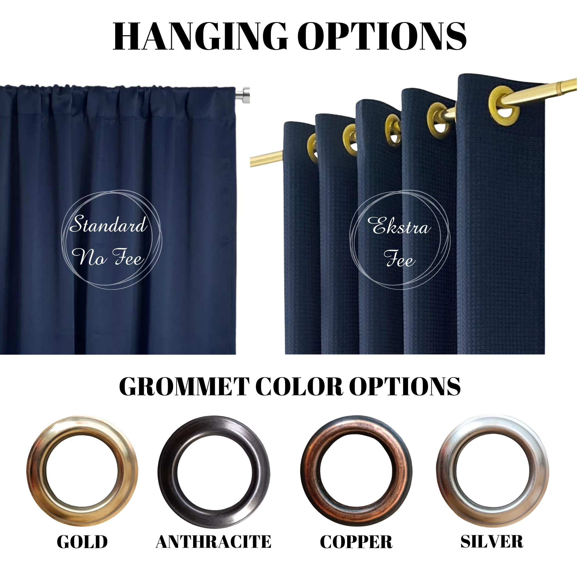Change Hanging Type, Add Grommet/eyelet to Your Curtains, Curtains With