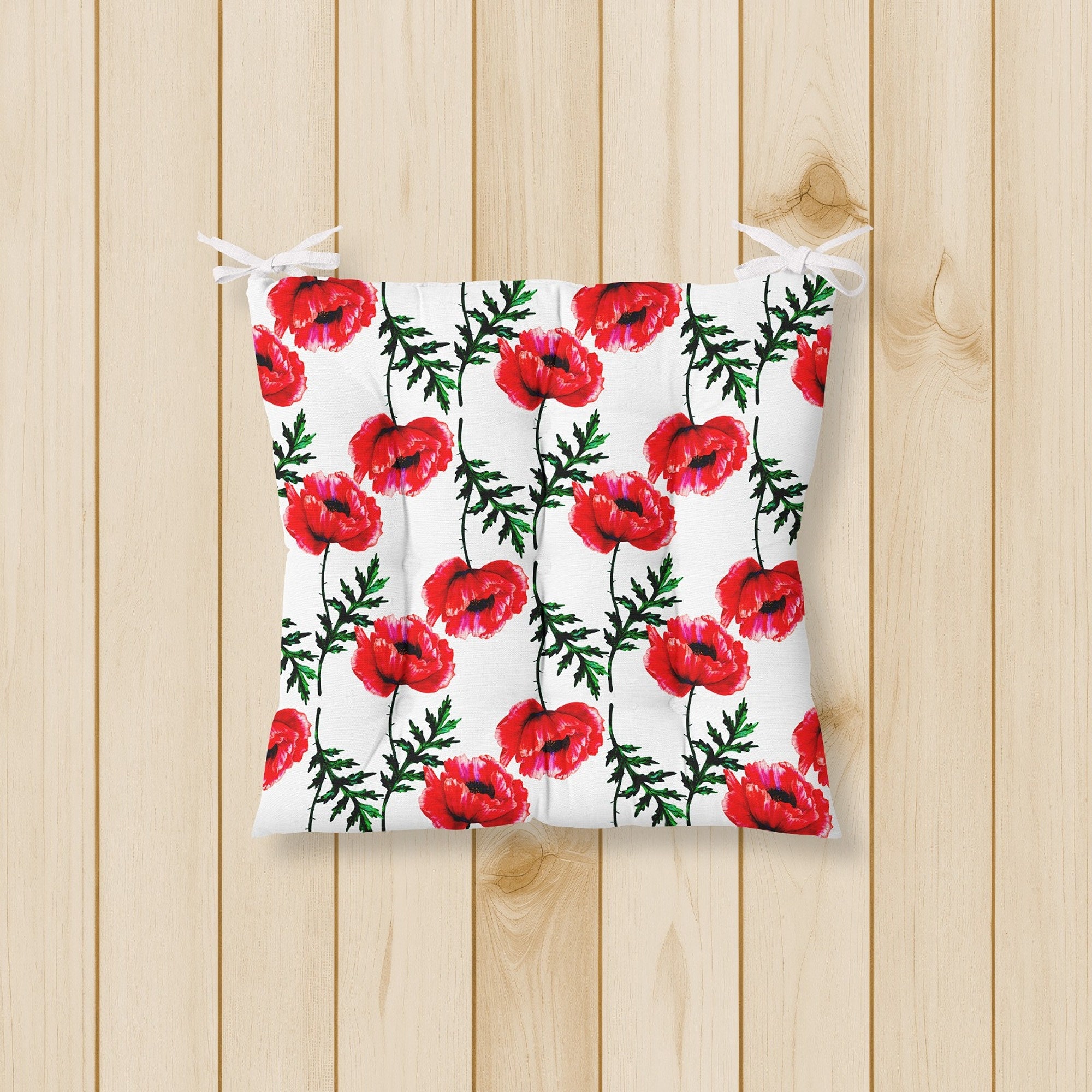 Floral Chair Pad,flower Print Chair Cushion,summer Trend Seat Pad With