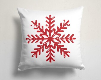 Snowflake Pillow Cover,Colorful Snowflake Print Throw Cushion Cover,Christmas Pillowcase,Xmas Home Decor,Decorative Winter Trend Pillow Top