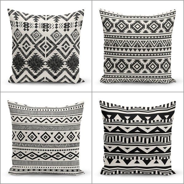 Nordic Pillow Cover,Scandinavian Cushion Case,Rug Design Throw Pillow Case,Aztec Print Ethnic Home Decor,African Tribal Pillow