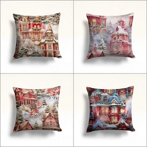 Federa per cuscino invernale, federa decorativa per cuscino da veranda, federa per cuscino accogliente, federa per cuscino natalizio con neve, federa invernale con albero di pino, decorazioni natalizie