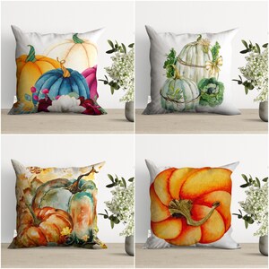 Funda de cojín de tendencia otoñal, funda de cojín de calabaza, decoración floral de calabaza para el hogar, funda de cojín otoñal, funda de cojín de estilo rústico, funda de almohada para sofá