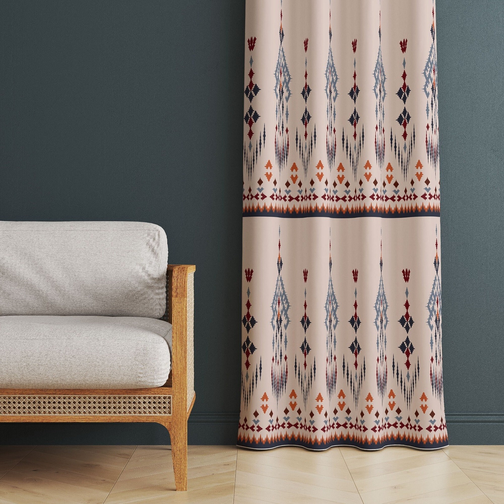 Aztec Window Aztec Window Drapes,mexican Window Valance,custom Window Treatments ...