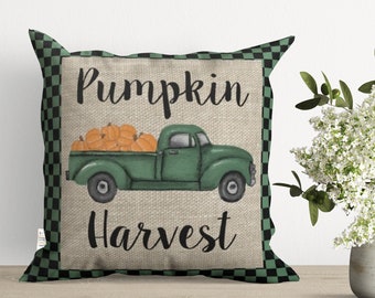 Pumpkin Harvest Pillow Cover,Autumn Decorative Cushion Cases,Thanksgiving Pillow Case,Trendy Fall Cushion Cover,Rustic Throw Pillowtop