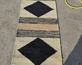 Handmade Jute Runner Rug: Bohemian Hemp Home Decor Large Area Hemp Stair, Entryway Carpet