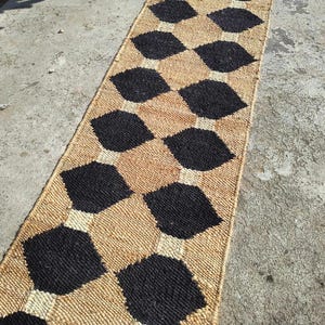 Braided Jute Runner Rug: Handwoven Hemp Area Rug  Stair , Hallway Decor Carpet