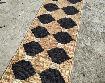 Braided Jute Runner Rug: Handwoven Hemp Area Rug  Stair , Boho Farmhouse Jute Rug Long  Entryway Bedside Doormat Rug Outdoor Patio Rug