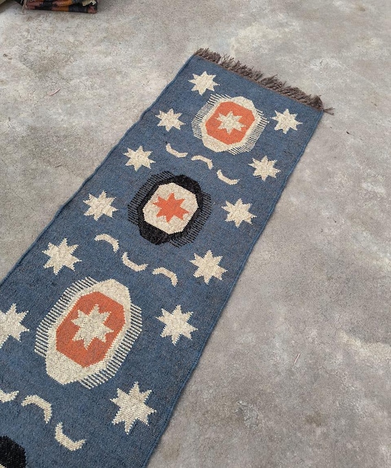 Vintage Kilim Runner Rug Custom Size Rug Bohemian Rug Traditional Rug Rugs For Bedroom Home Decor Handwoven accent stair Navajo Kilim Rug