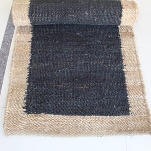 Handwoven Jute Runner Rug: Natural Hemp Braided Rug