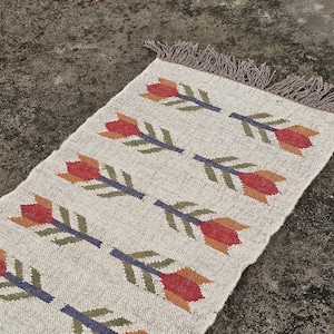 2x8 Long Stair Runner Handmade Kilim Runner Rug Handwoven Navajo Rug  Entryway | Hallway | kitchen, Bedside Runner Rug, Tribal Pattern