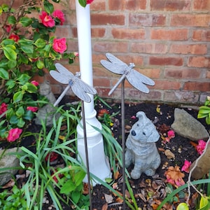 Dragonfly Plant Support Stakes | Garden Plant Support | Decorative plant Stakes | Metal Garden Art